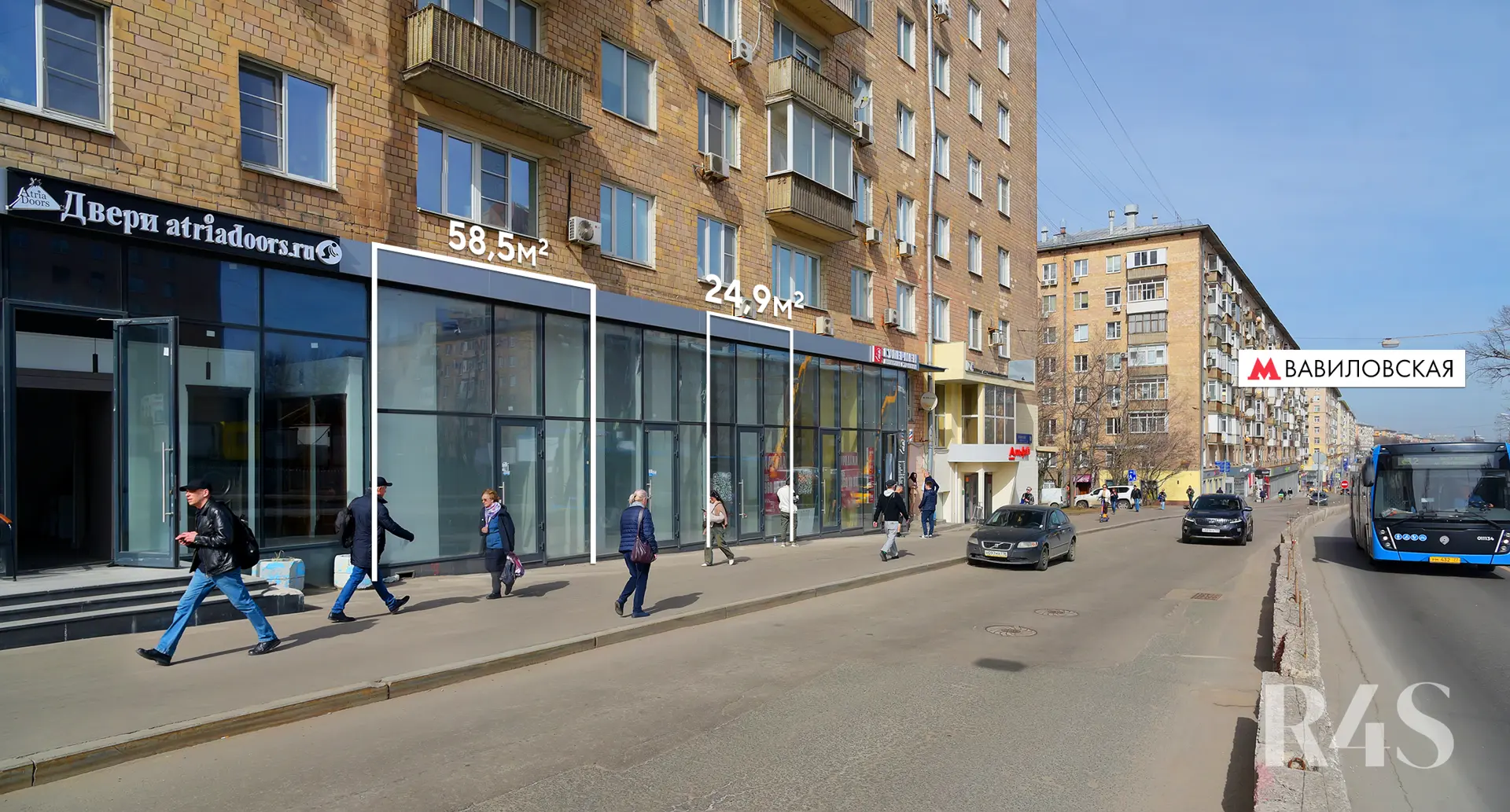 Аренда торговых помещений площадью 24.9 - 428.6 м2 в Москве:  Ленинский проспект, 78 R4S | Realty4Sale